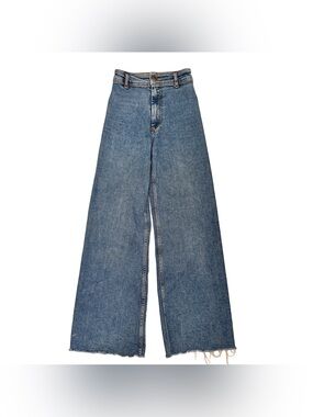 Zara High-Rise Wide-Leg Jeans Size 0